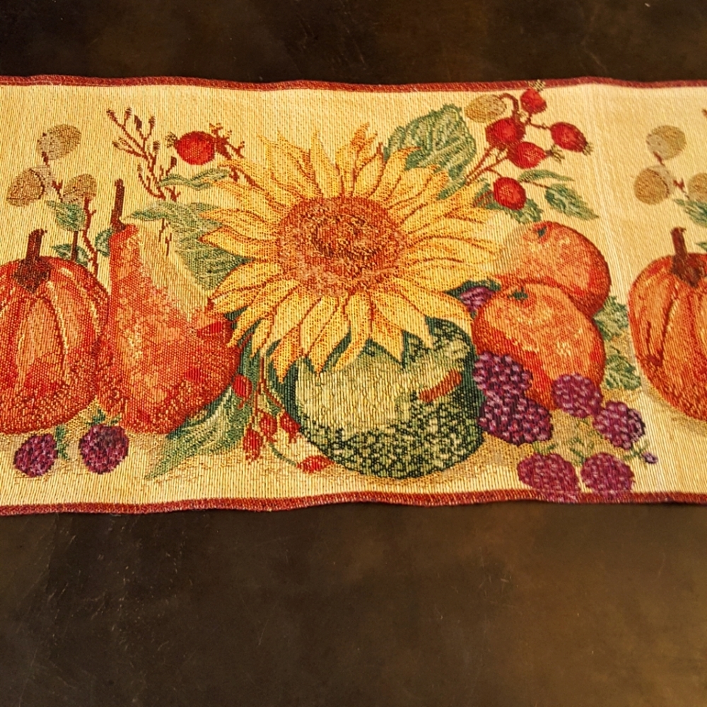 Vintage Tapestry Fall Table Runner